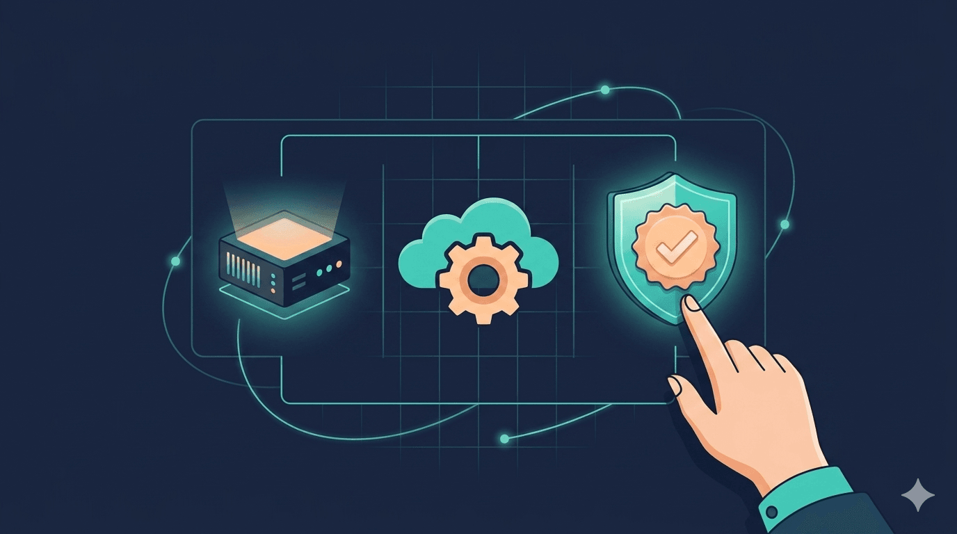 Comparison graphic for AI agent hosting platforms with deployment and infrastructure visuals on a dark technical background.